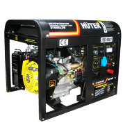 Электрогенератор бензиновый Huter DY6500LХW с функцией сварки, с колёсами
